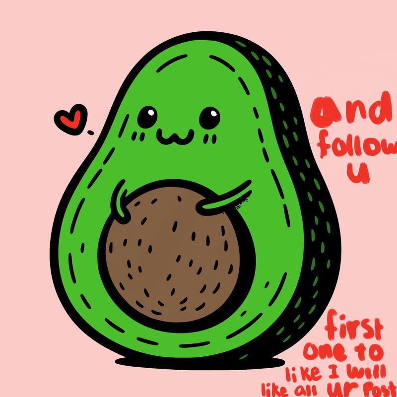 an avocado hugging an avocado