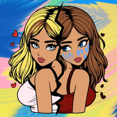 realistic girl split