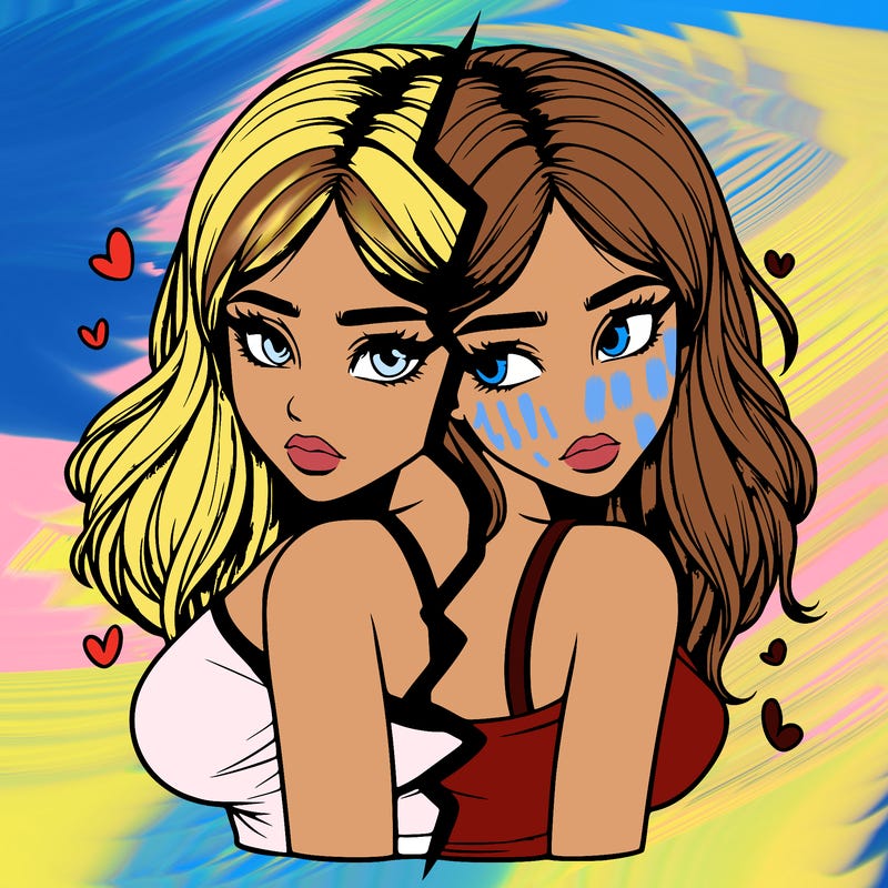 realistic girl split