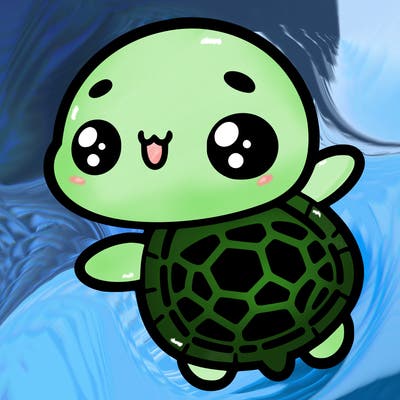 kawaii sea turtle