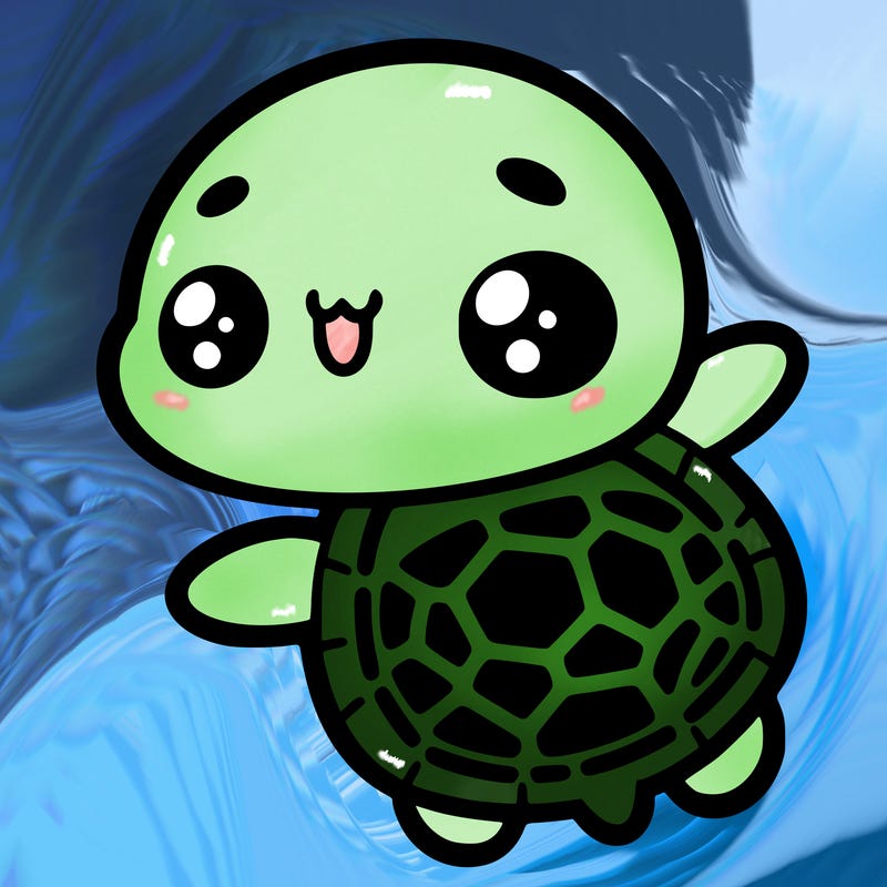 kawaii sea turtle