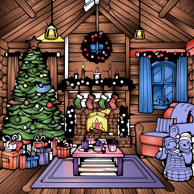 christmas house interior
