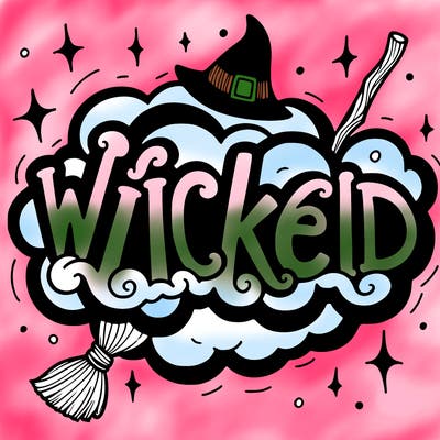 wicked in bubble letters