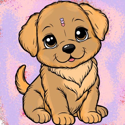 cute realistic puppy