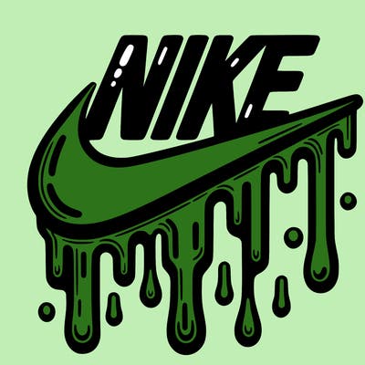 dripping nike logo