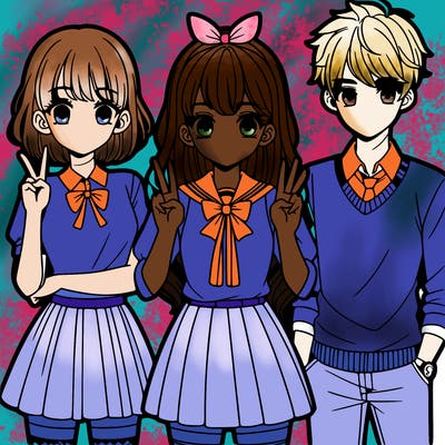 3 girls and 3 boys manga