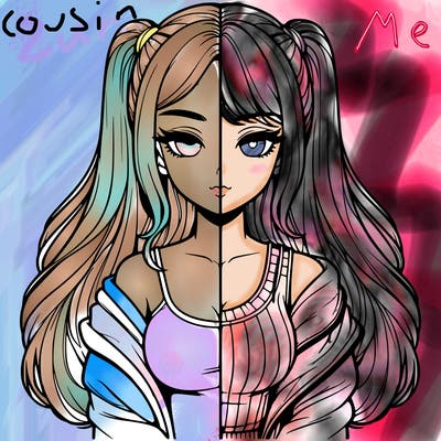 realistic girl split