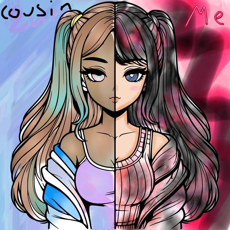 realistic girl split