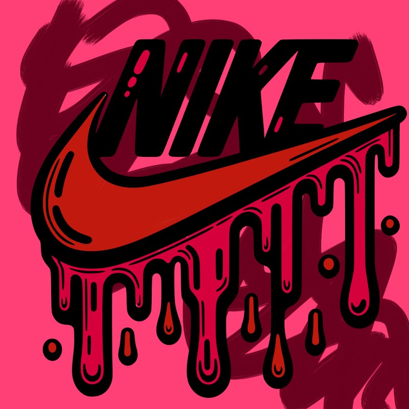 dripping nike logo