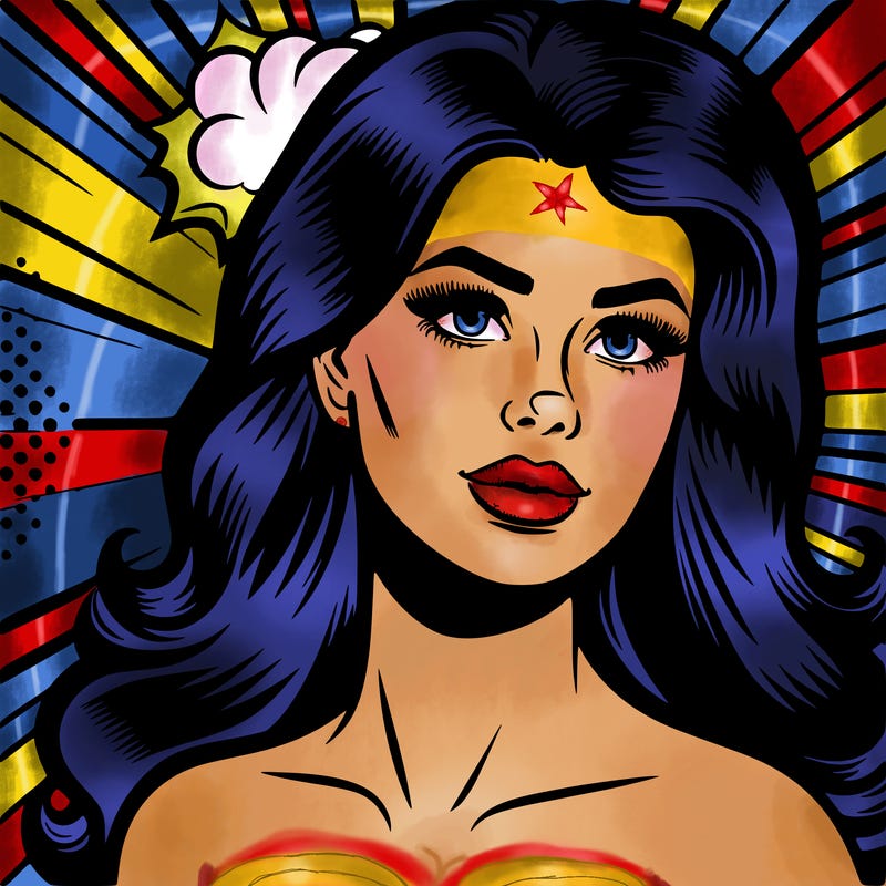 pop art style woman