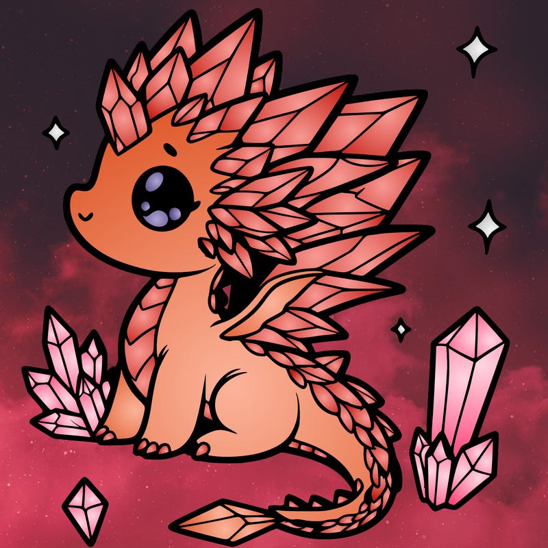 little cute crystal dragon