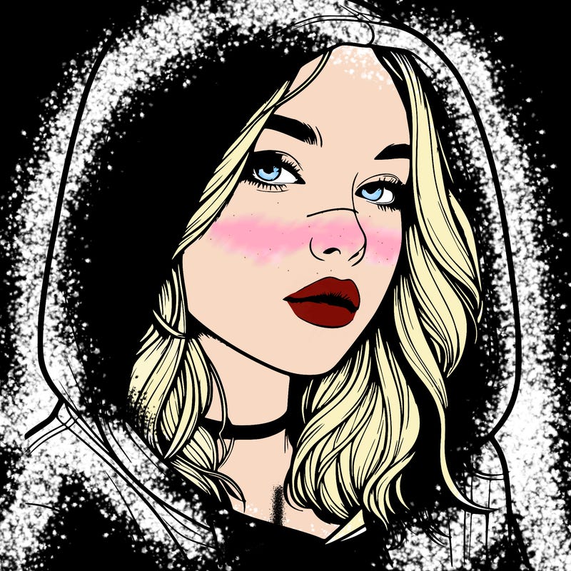 realistic girl with hood on