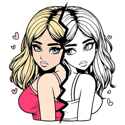 realistic girl split