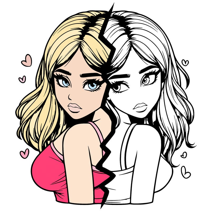 realistic girl split