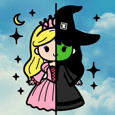 split princess and witch