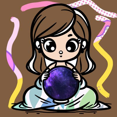 girl with a glowing orb