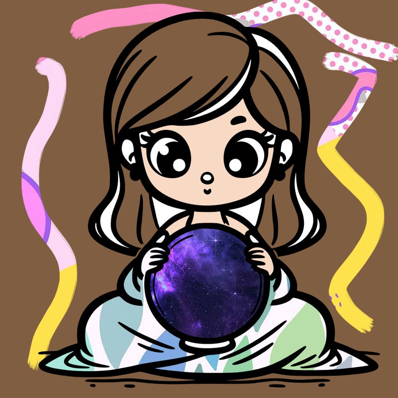 girl with a glowing orb