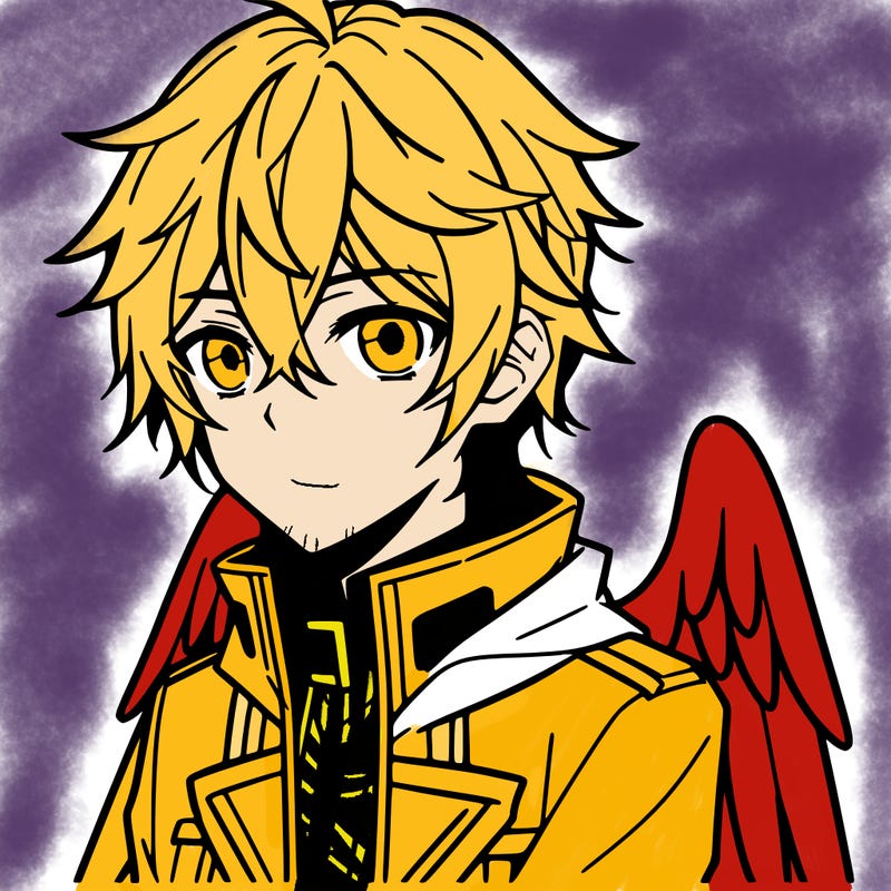 anime boy with wings