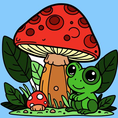 mushroom frog