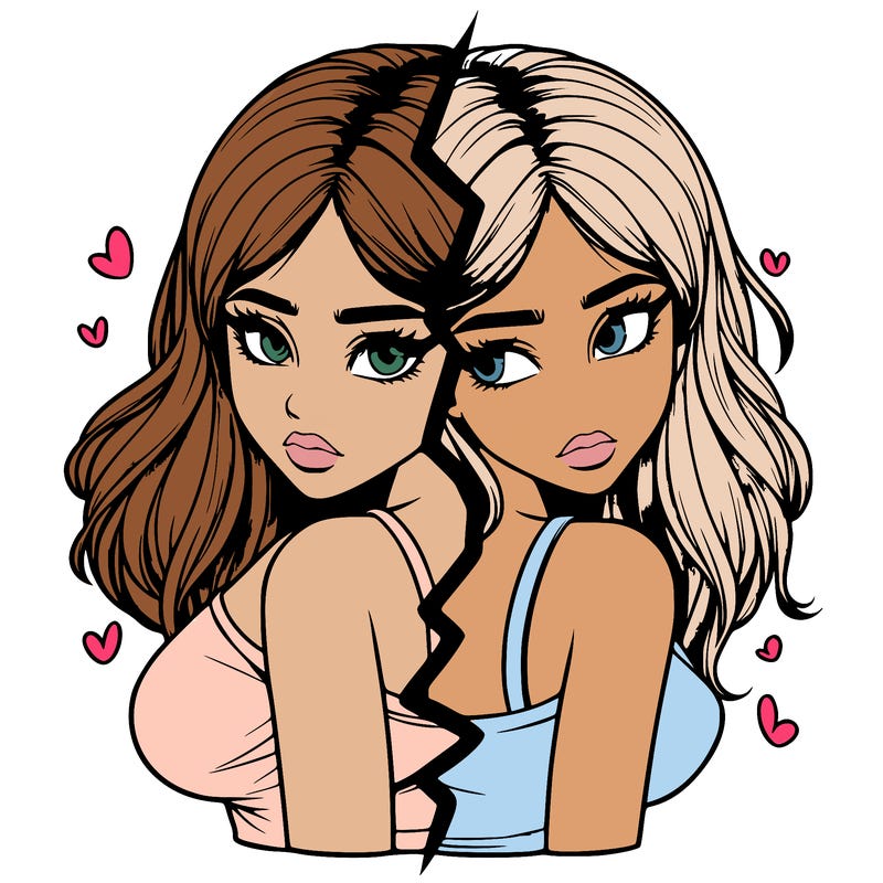 realistic girl split