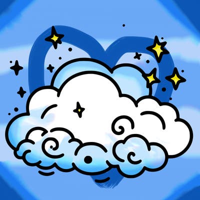 pink starry cloud sky