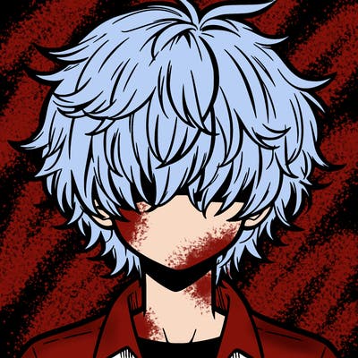 manga boy fluffy hair covering his eyes