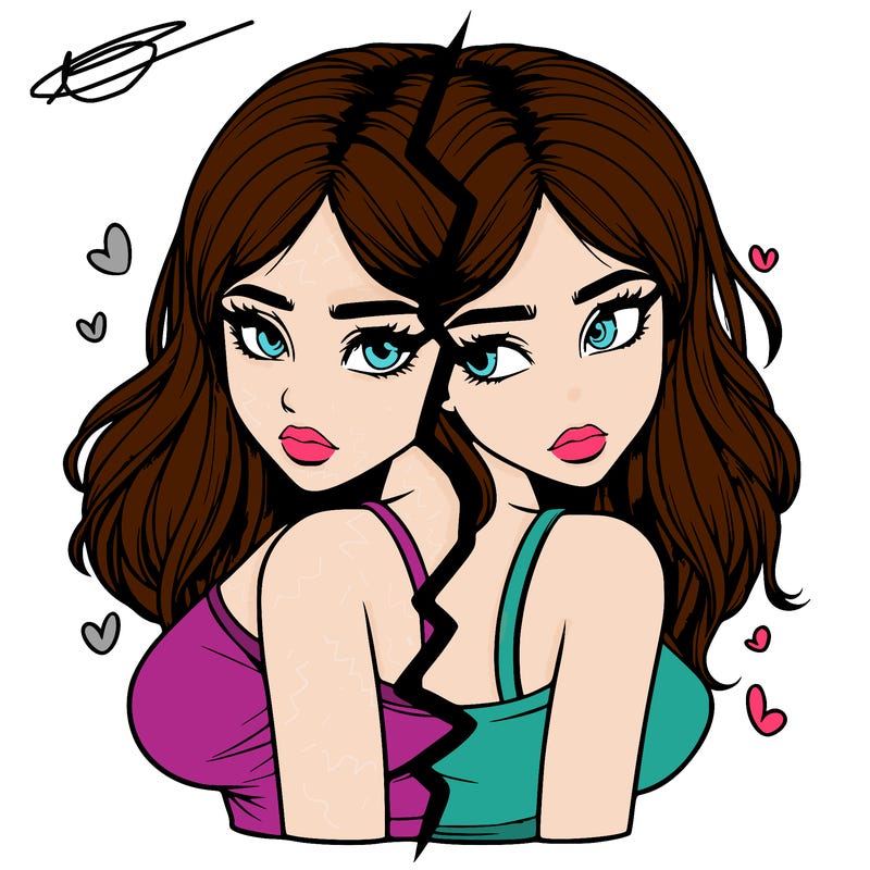 realistic girl split