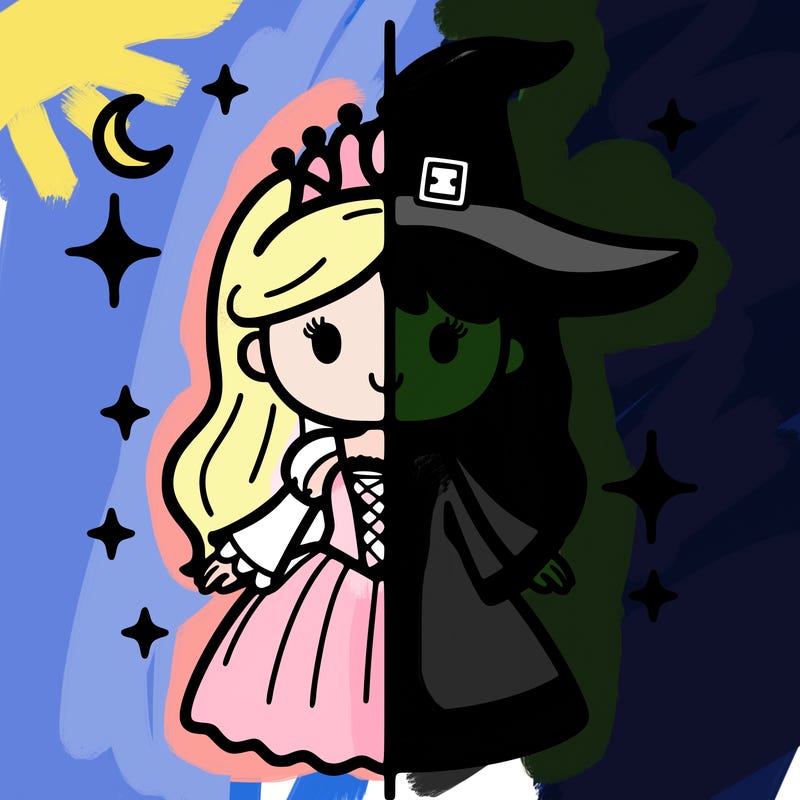 split princess and witch