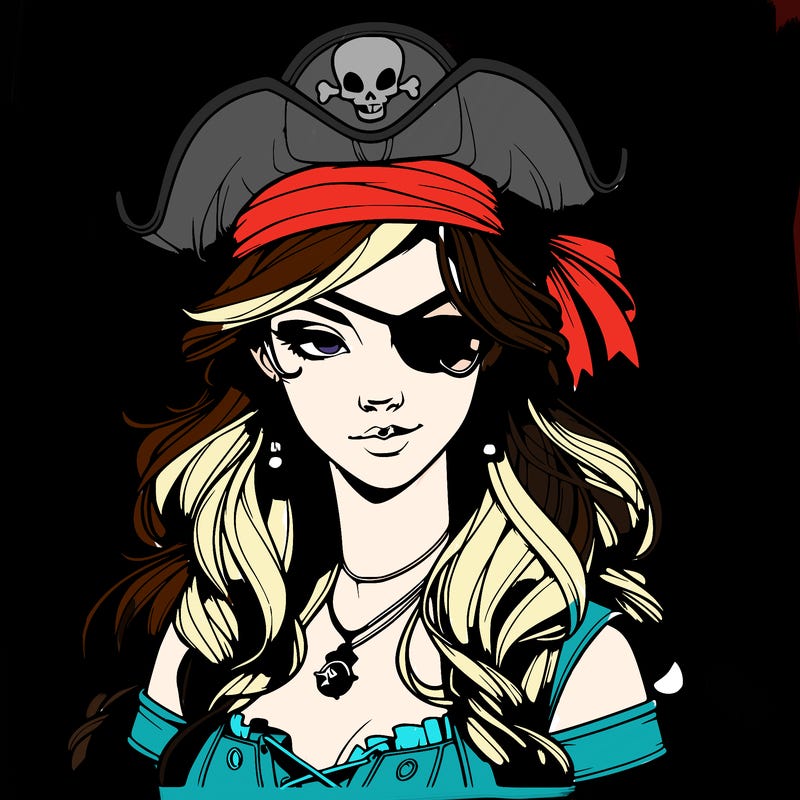 realistic pirate that’s a girl