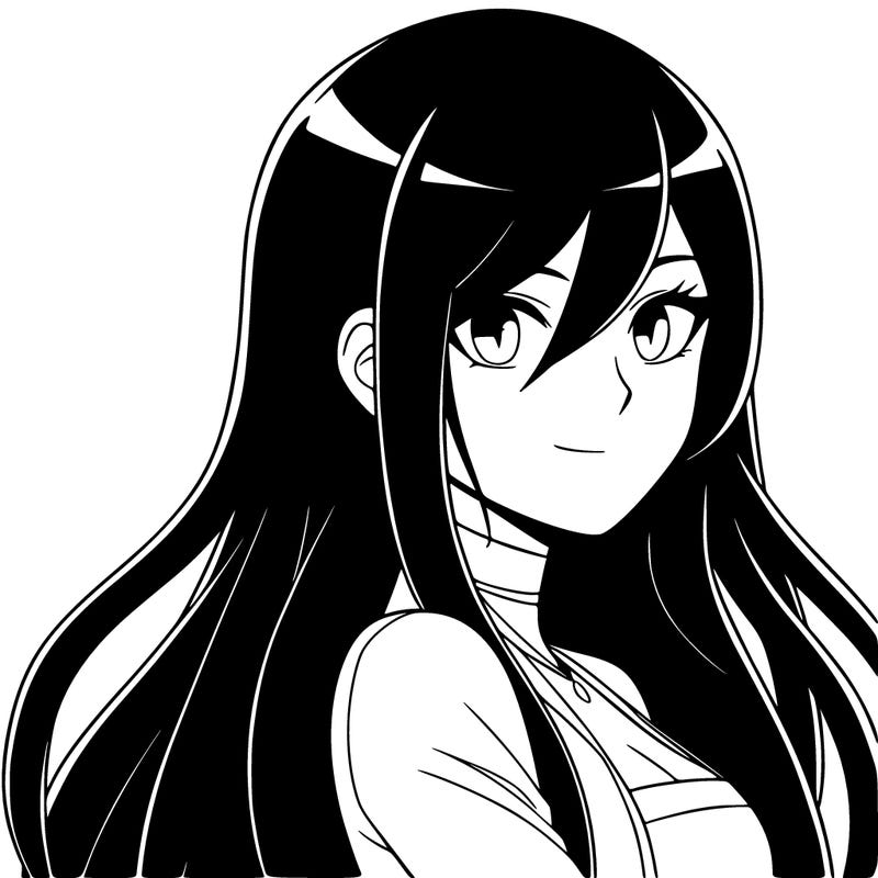 aphmau with long black hair