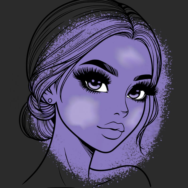 realistic girl with lashes