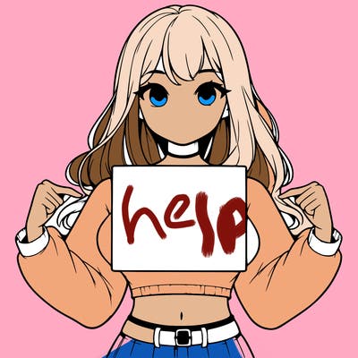 girl holding a blank sign in a long sleeve crop top