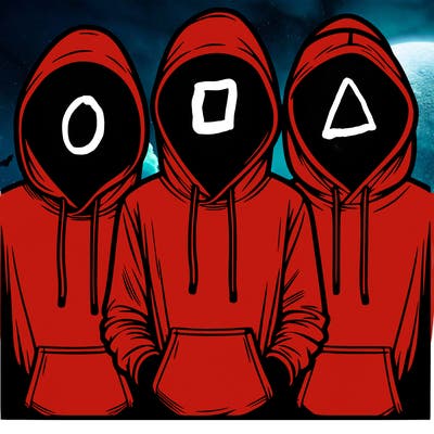 3 faceless people in  hoodies