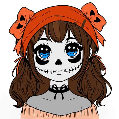 realistic girl halloween