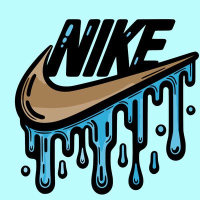 dripping nike logo
