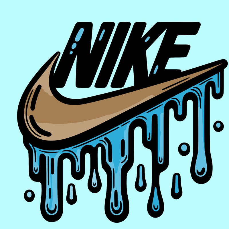 dripping nike logo
