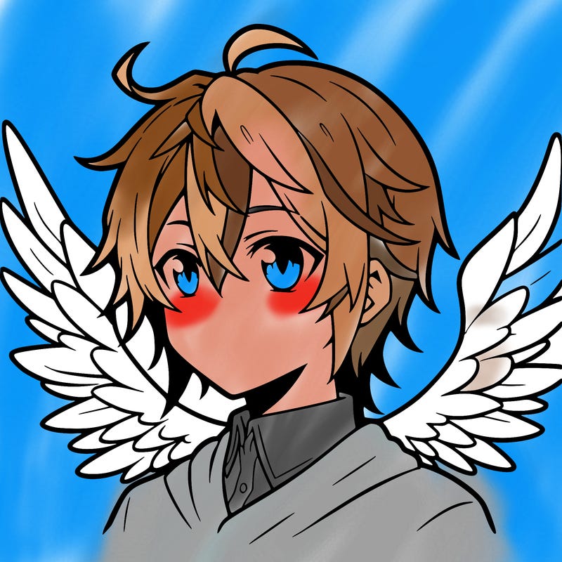 anime boy with wings