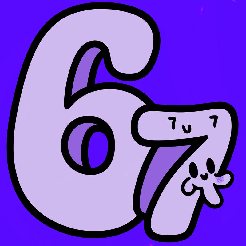 a number of a 6 and a seven