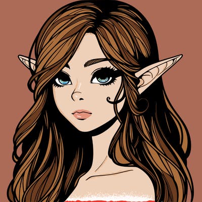 elf girl realistic dark fantasy