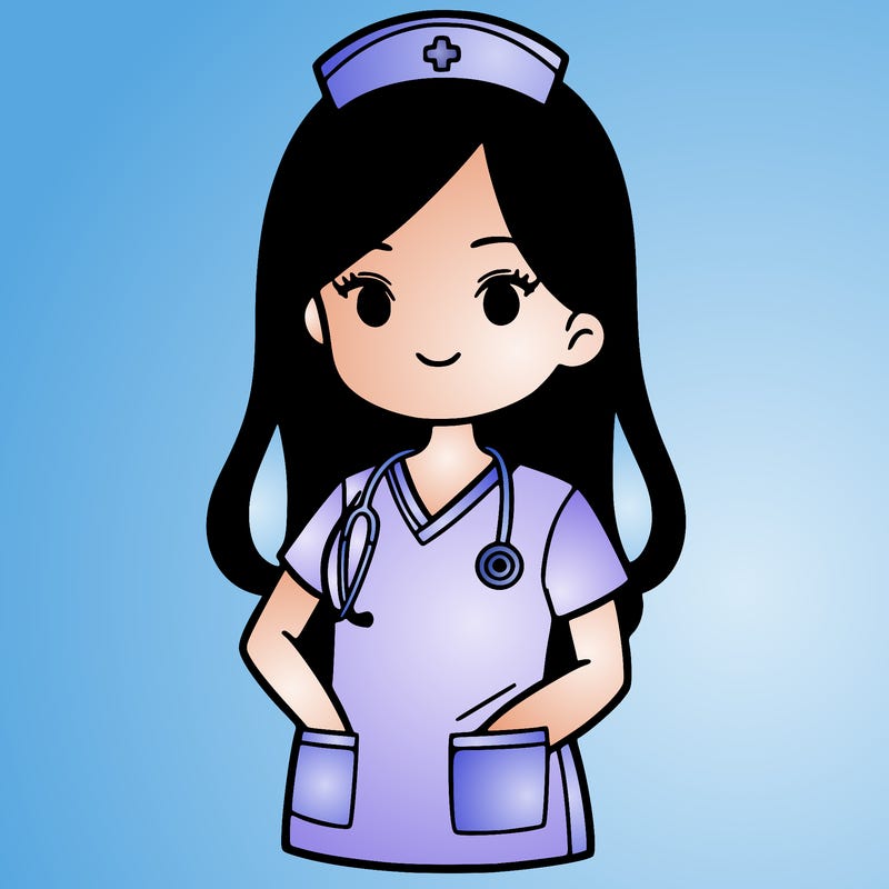 asian woman in nursing scrubs