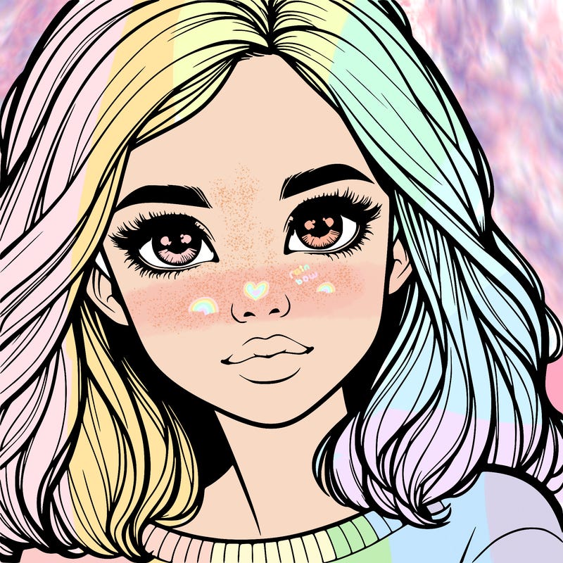 realistic girl whith cute eyes
