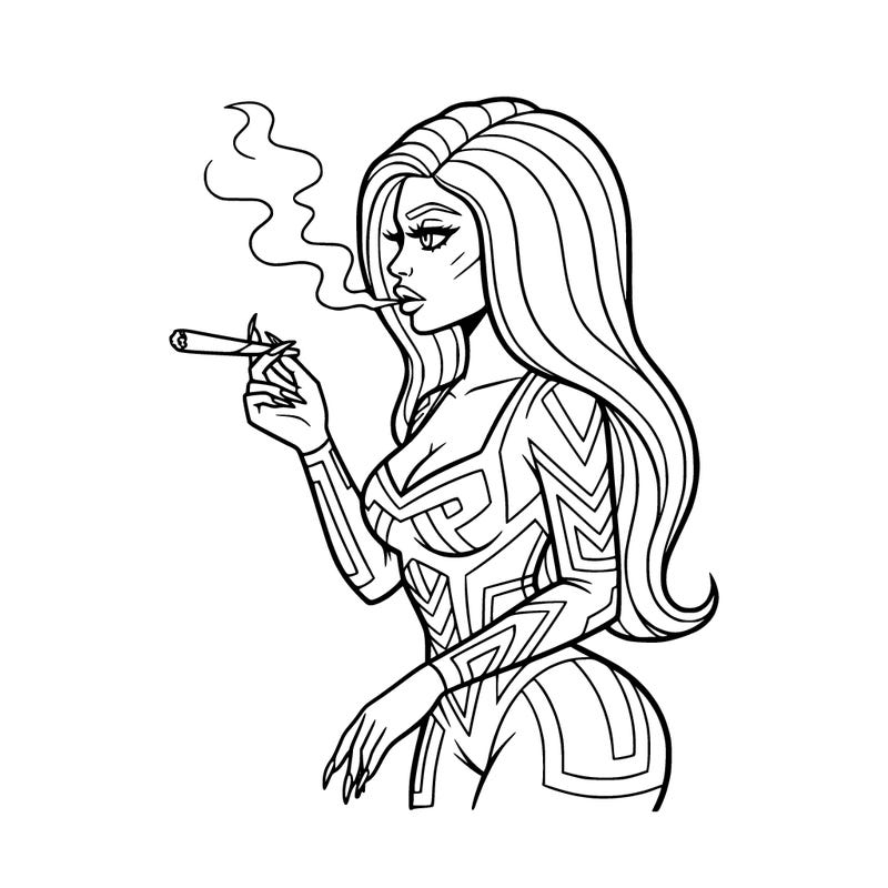 baddie as kylie jenner smoking a blunt with long eyelashes