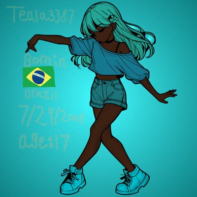 realistic girl danceing