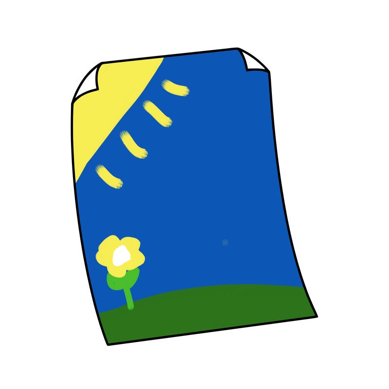 just a flat piece of paper