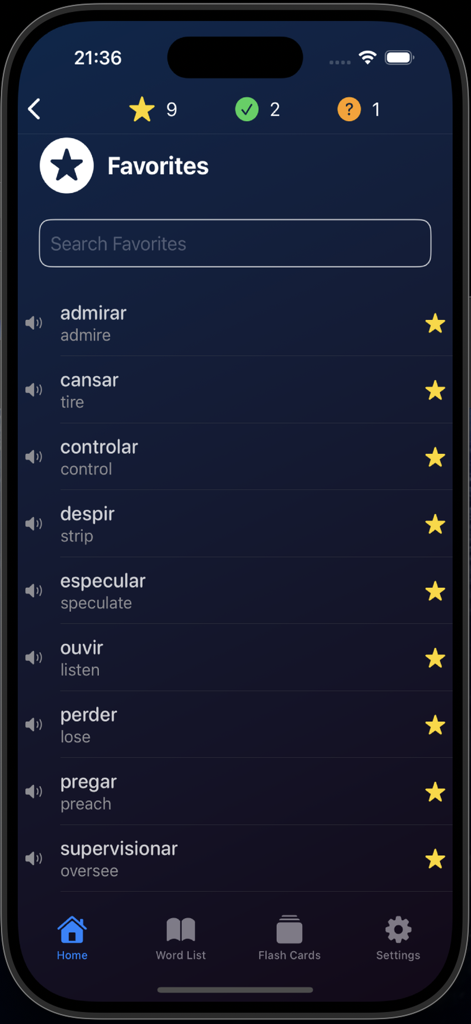 Brazilian Portuguese Verbs - A list of favorite Portuguese verbs with English translations in the Luna app