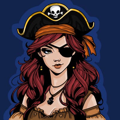 realistic pirate that’s a girl