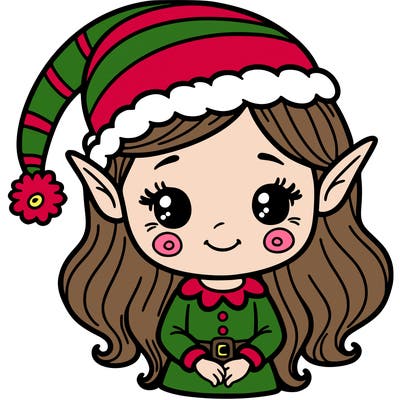 christmas elf girl