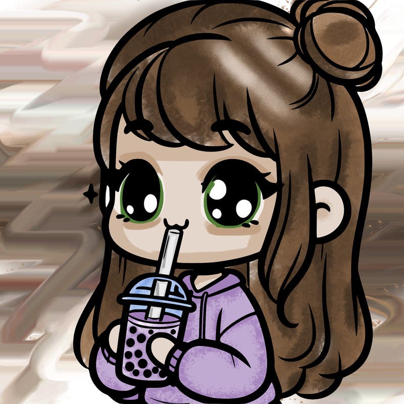 girl drinking boba
