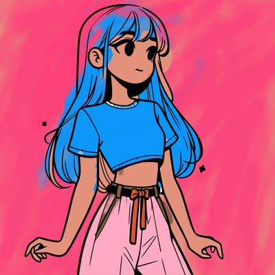 girl in a cute crop top