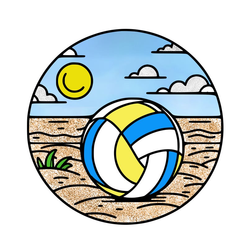 volleyball on a beach
